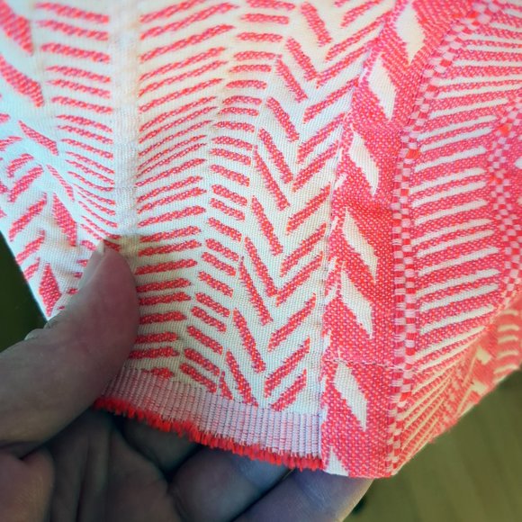 Bodybag By Jude Cropped Sleeveless Zip Back Woven Aztec Festival Top Neon Coral - Picture 6 of 10